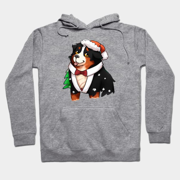 Cute Bernese Mountain Dog Drawing Hoodie by Play Zoo